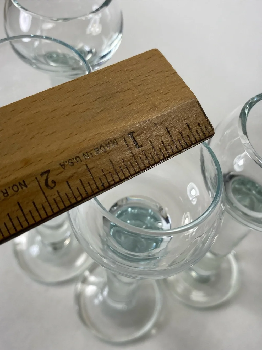 Set 4 Norwegian Linie Aquavit MCM Mid Century Modern Clear Glass Shot Glasses